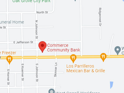 Map to Oak Grove Location